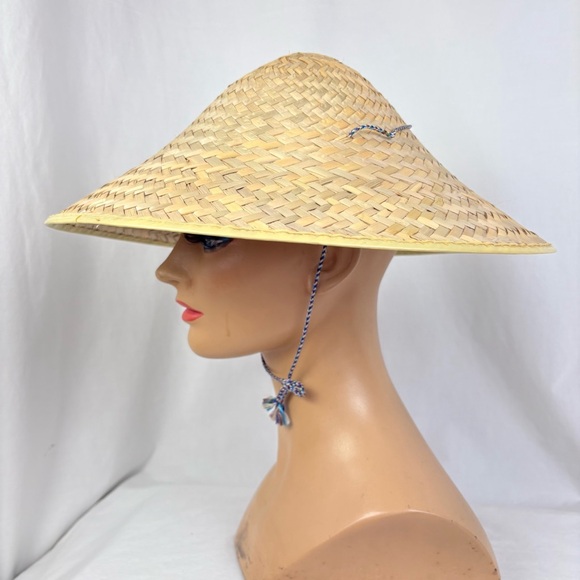 NEW Natural Straw Coolie Sun Hat - Picture 2 of 4